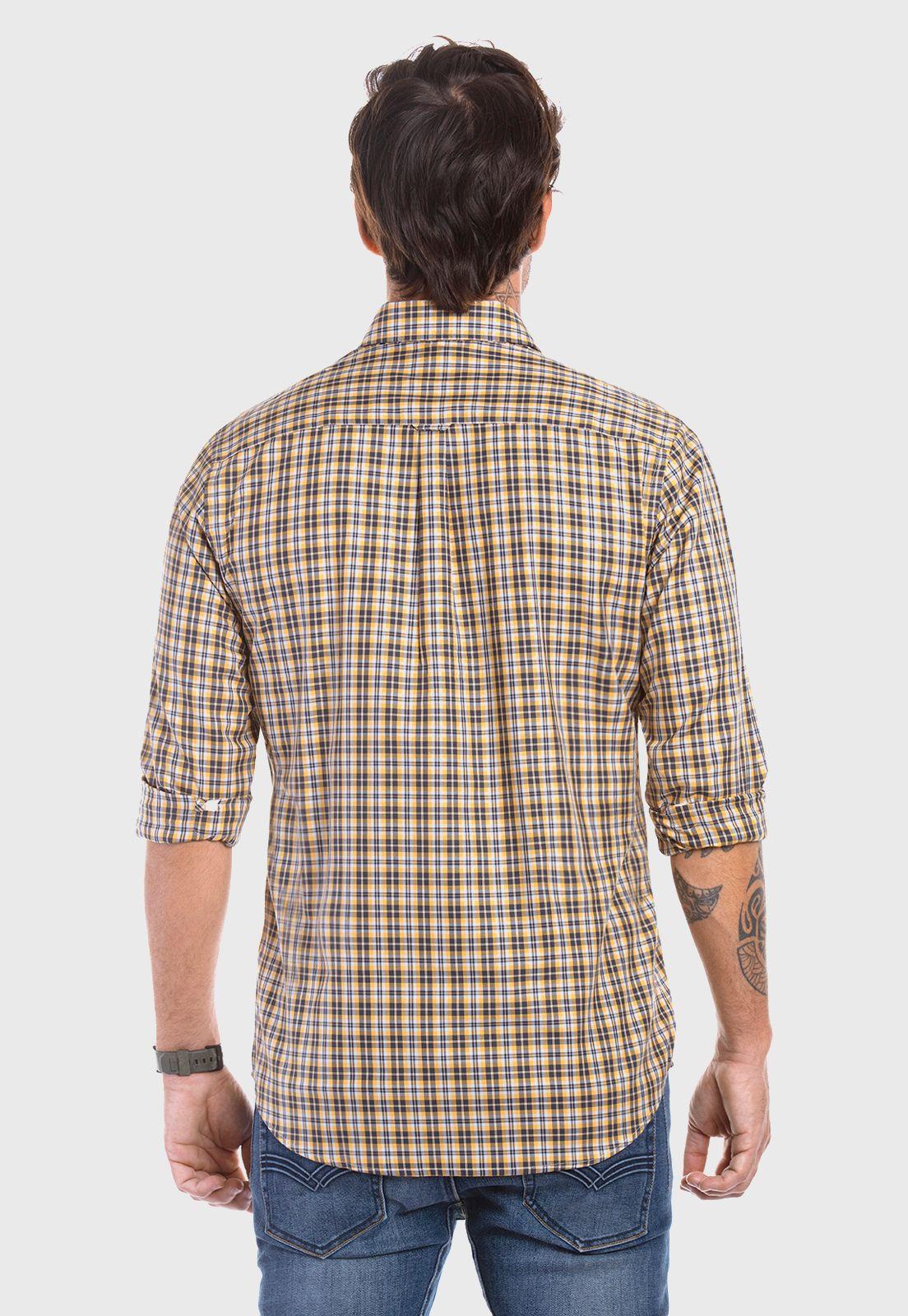 Camisa Checkered Portland F Mustard-2