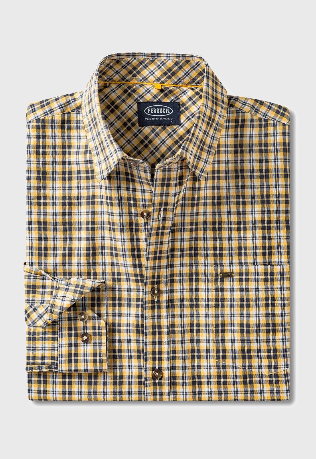 Camisa Checkered Portland F Mustard-4