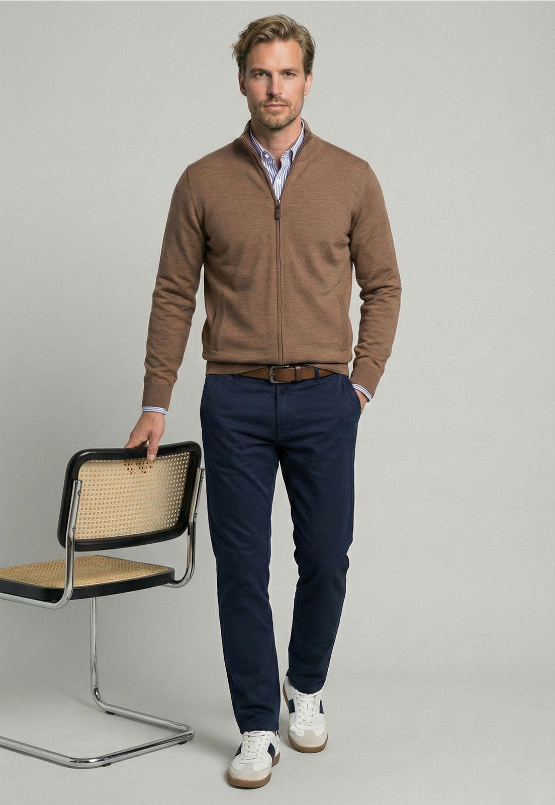 Sweater Cannes Camel Melange-4