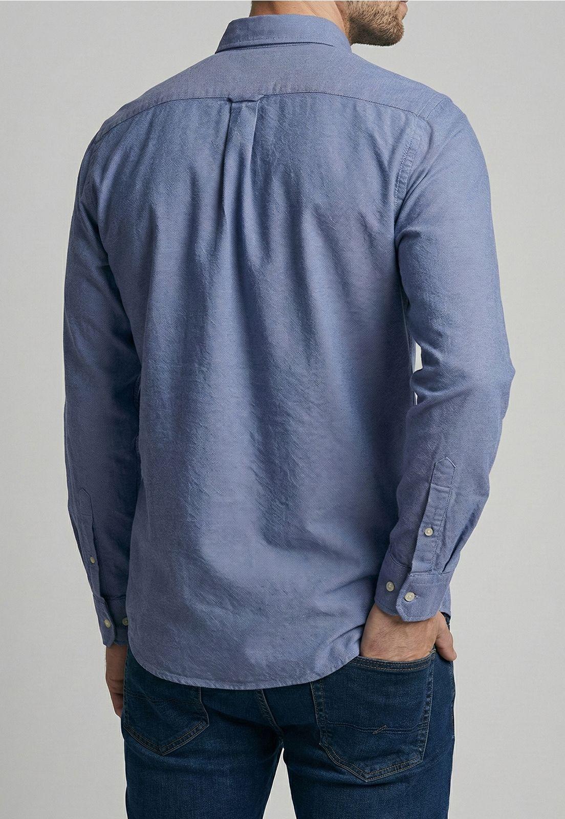 Camisa Sport Oxford Navy-3