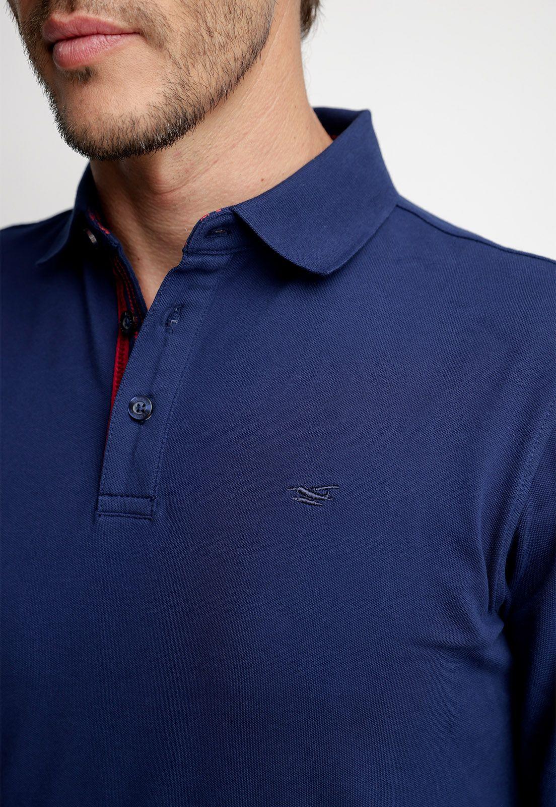 Polera Polo Básica Manga Larga Navy-2