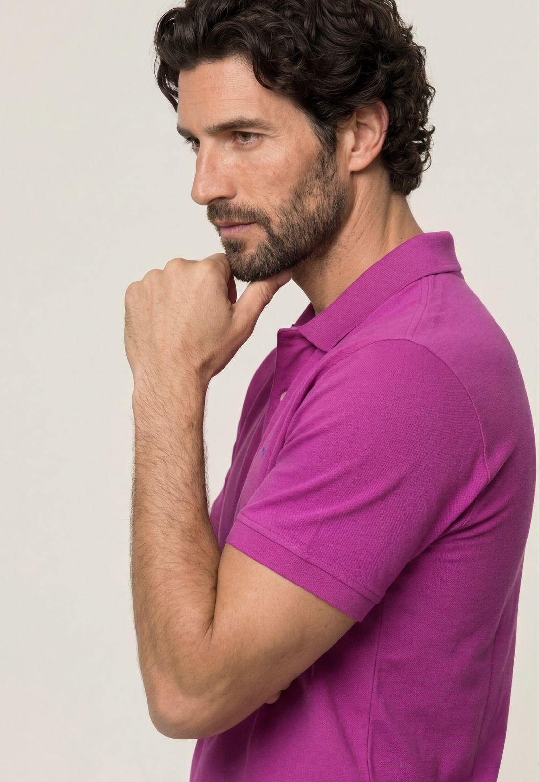 Polo Piqué Fucsia-3