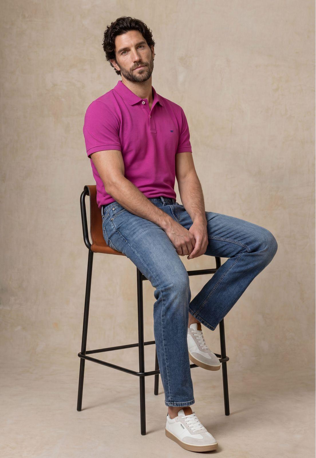 Polo Piqué Fucsia-4