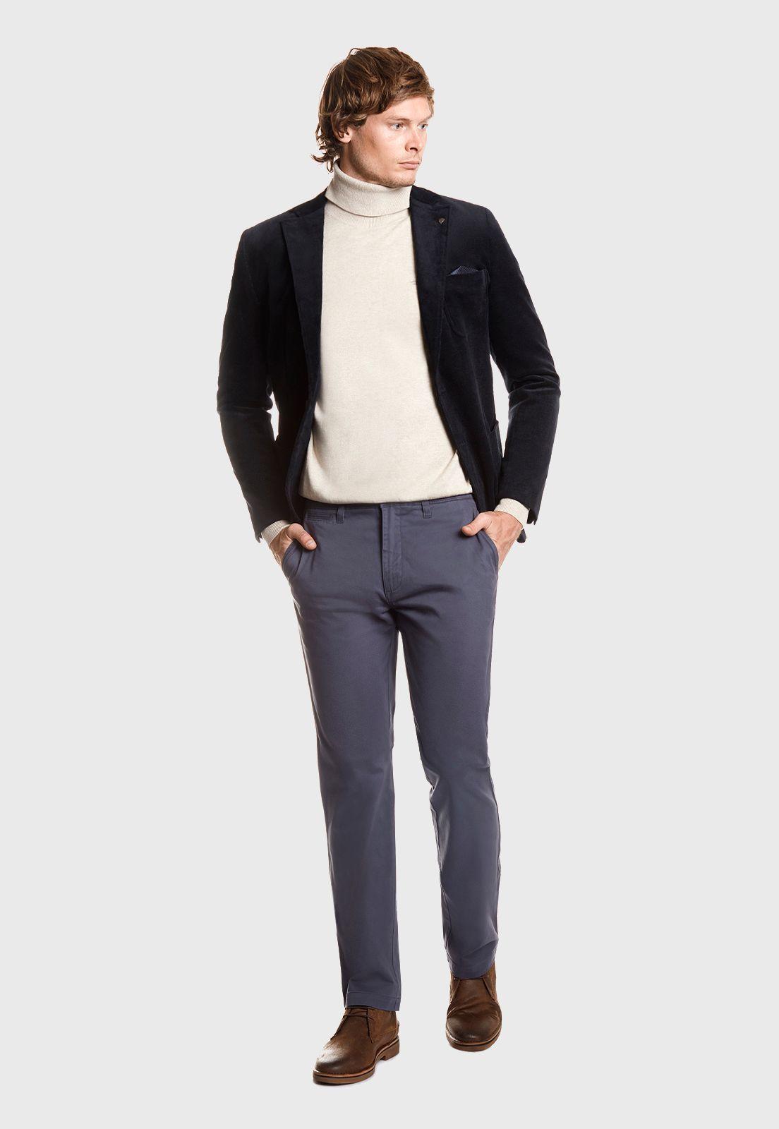 PANTALÓN TWILL WITHOUT PLEATS L/33 STONE-1