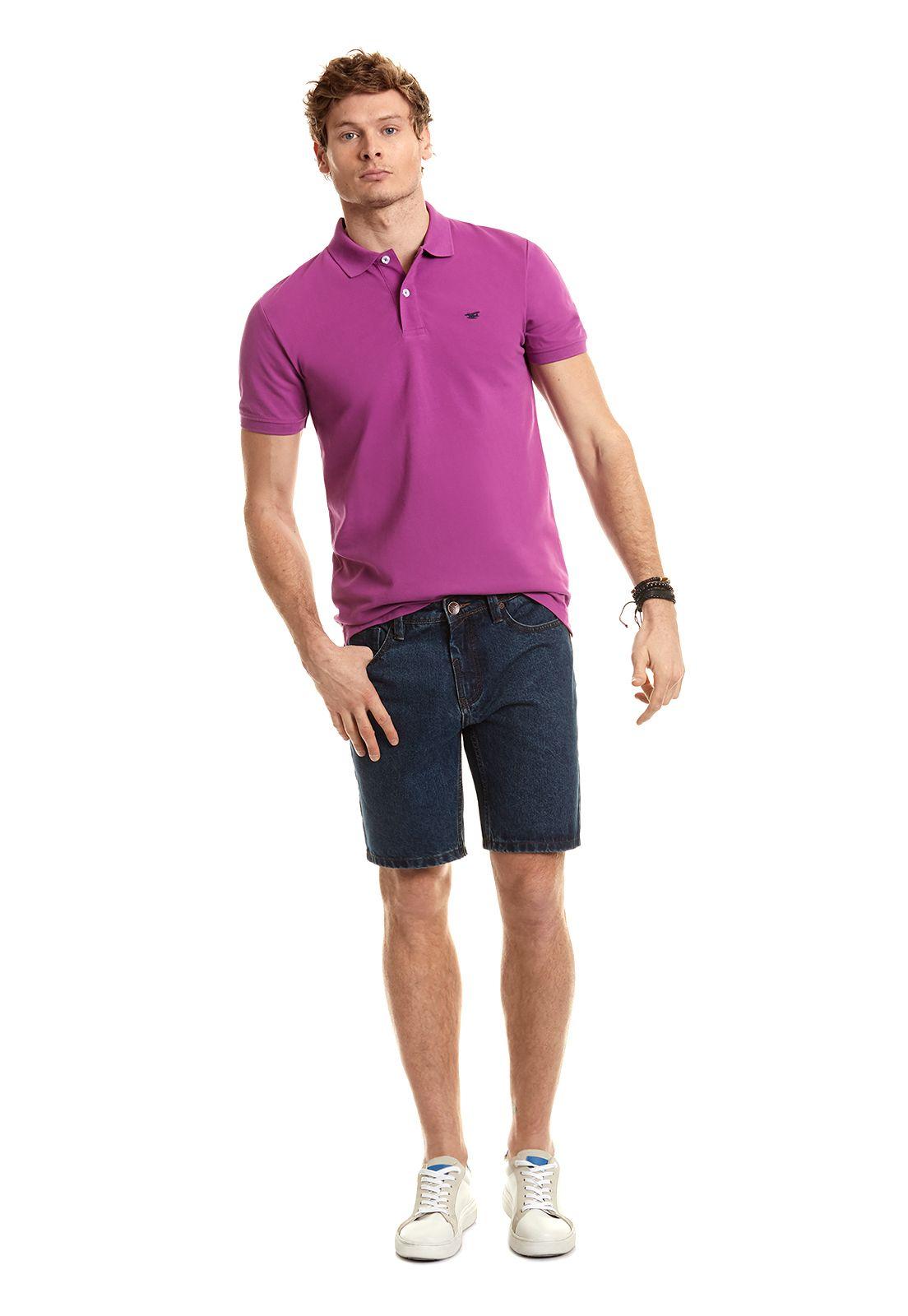 Polera Polo Básica Violet-1