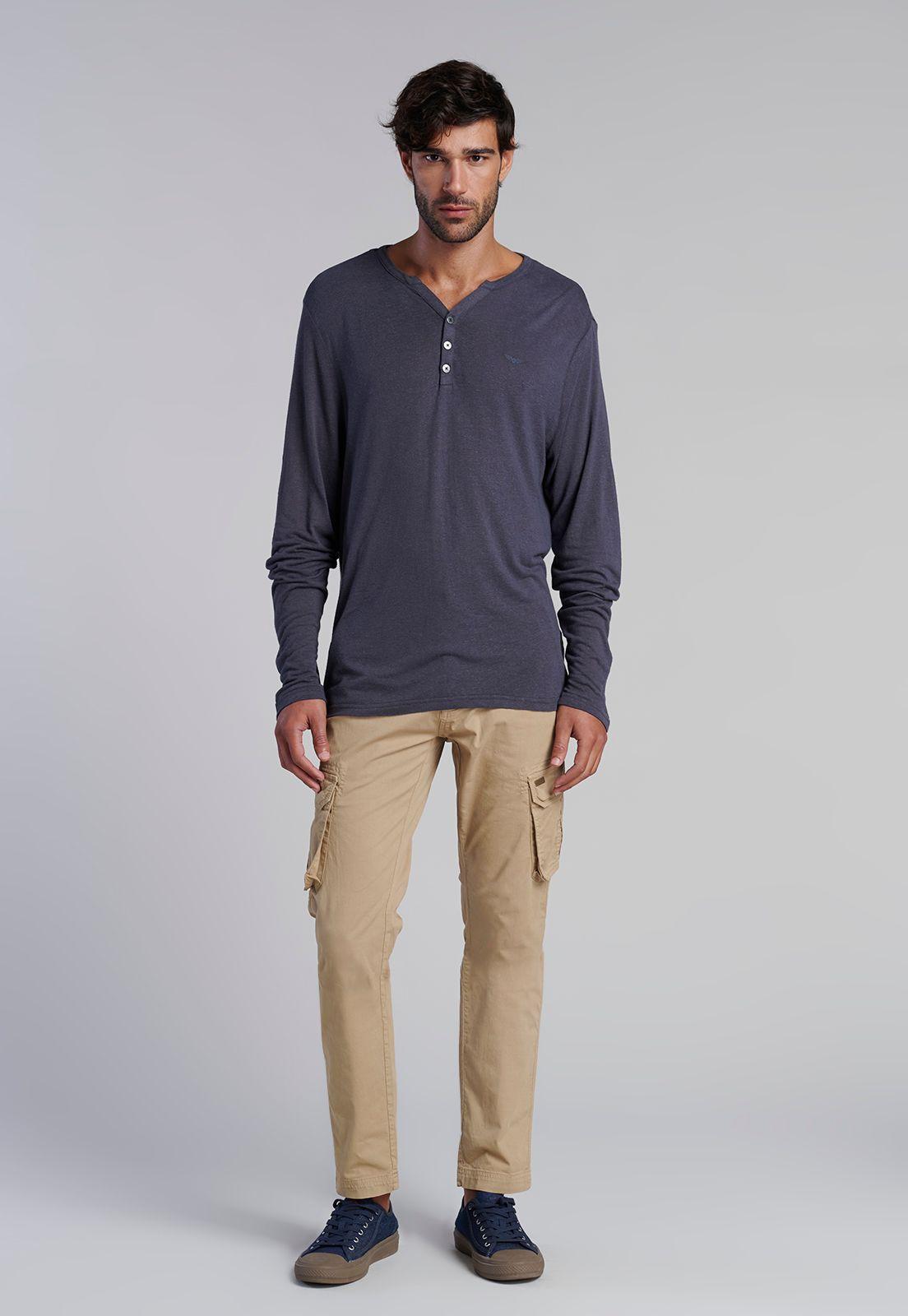 Polera Ml Henley New Jersey Metal-1