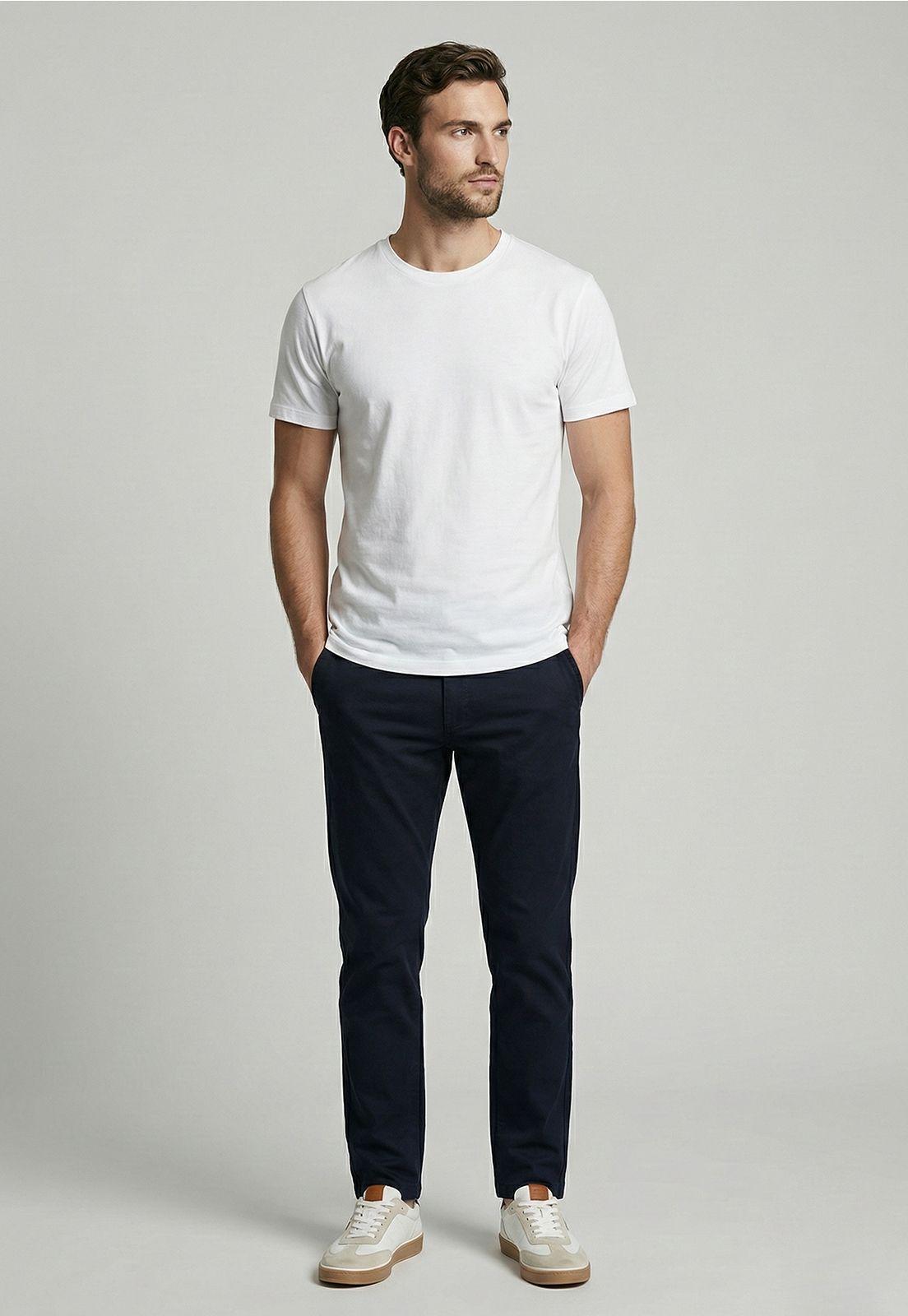 Pantalón Twill Without Pleats L/31 Navy-1