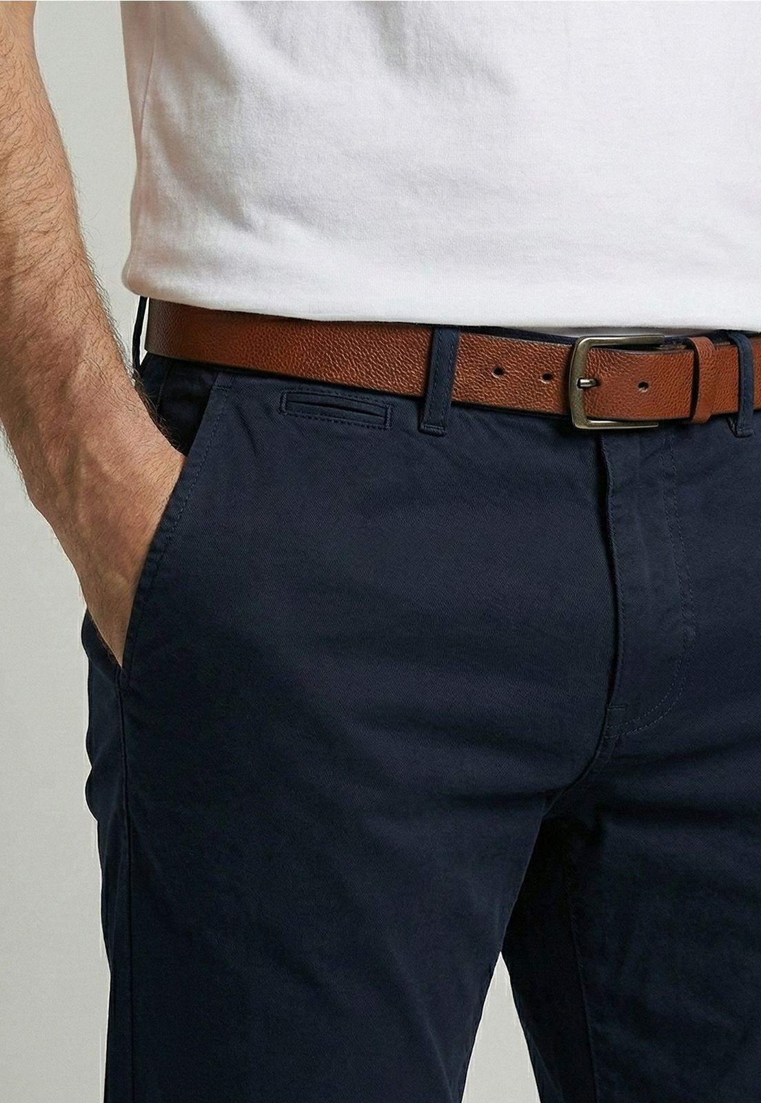 Pantalón Twill Without Pleats L/31 Navy-2