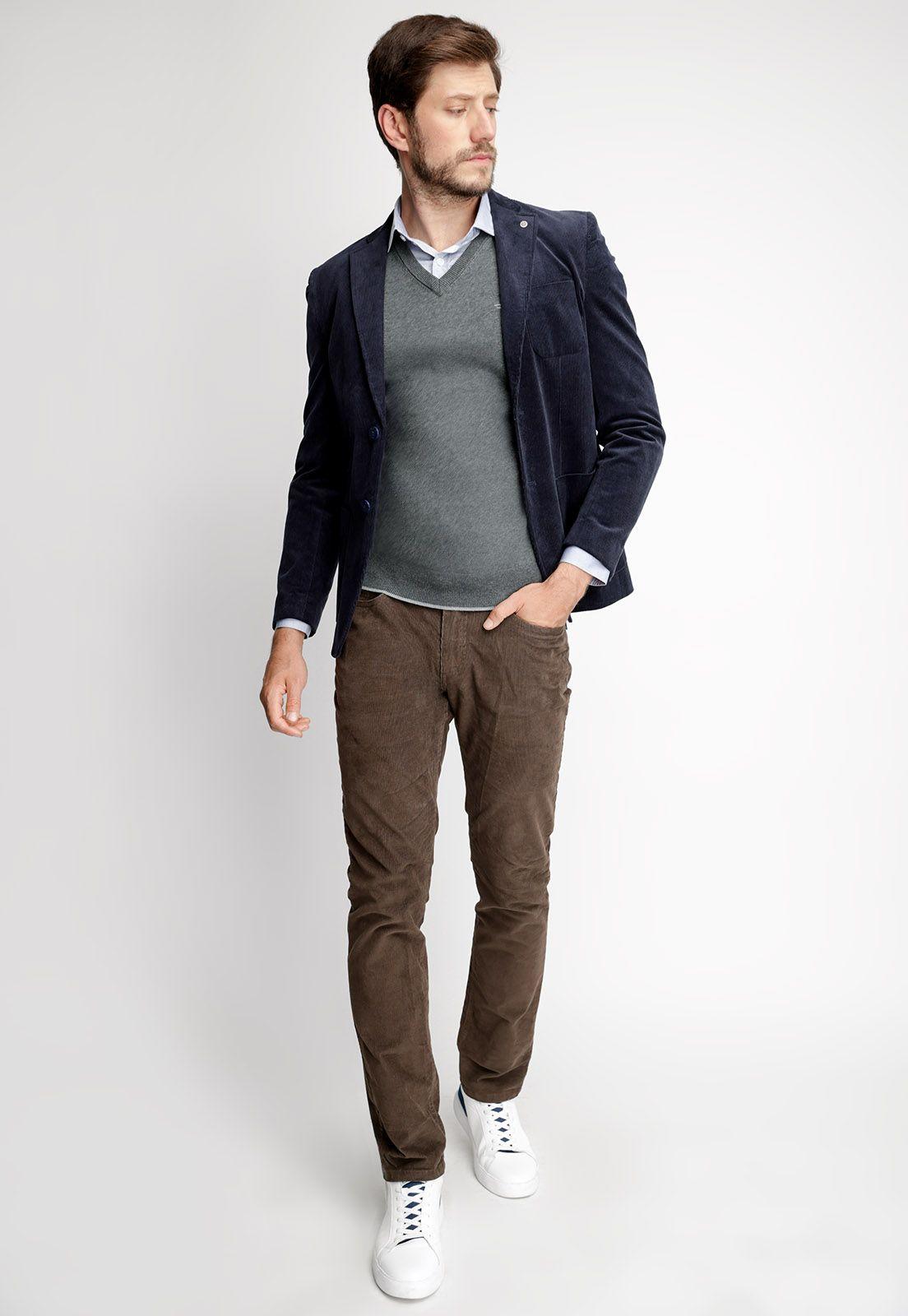 Blazer Corduroy Albany Navy-3