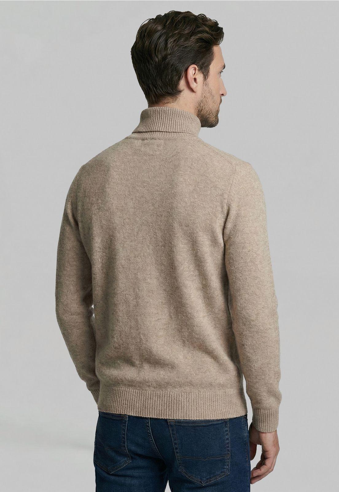 Sweater Turtle Neck Dk Oyster Melange-3