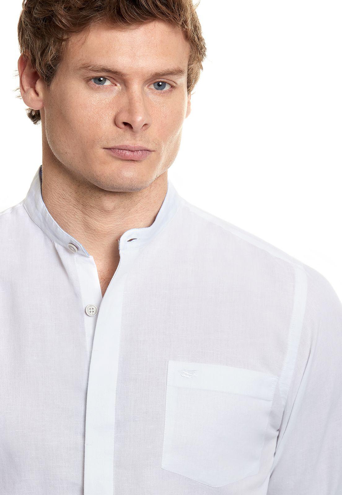 Camisa Lino Cuello Mao F White-3