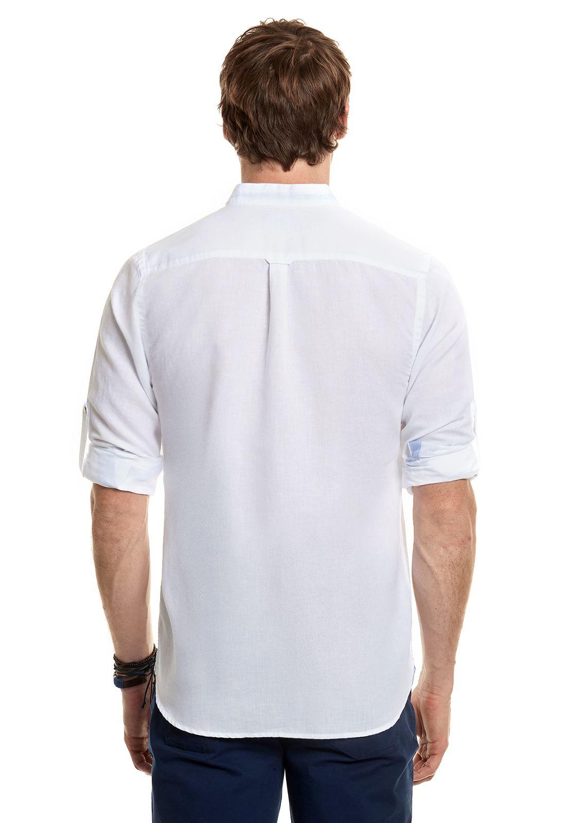 Camisa Lino Cuello Mao F White-2