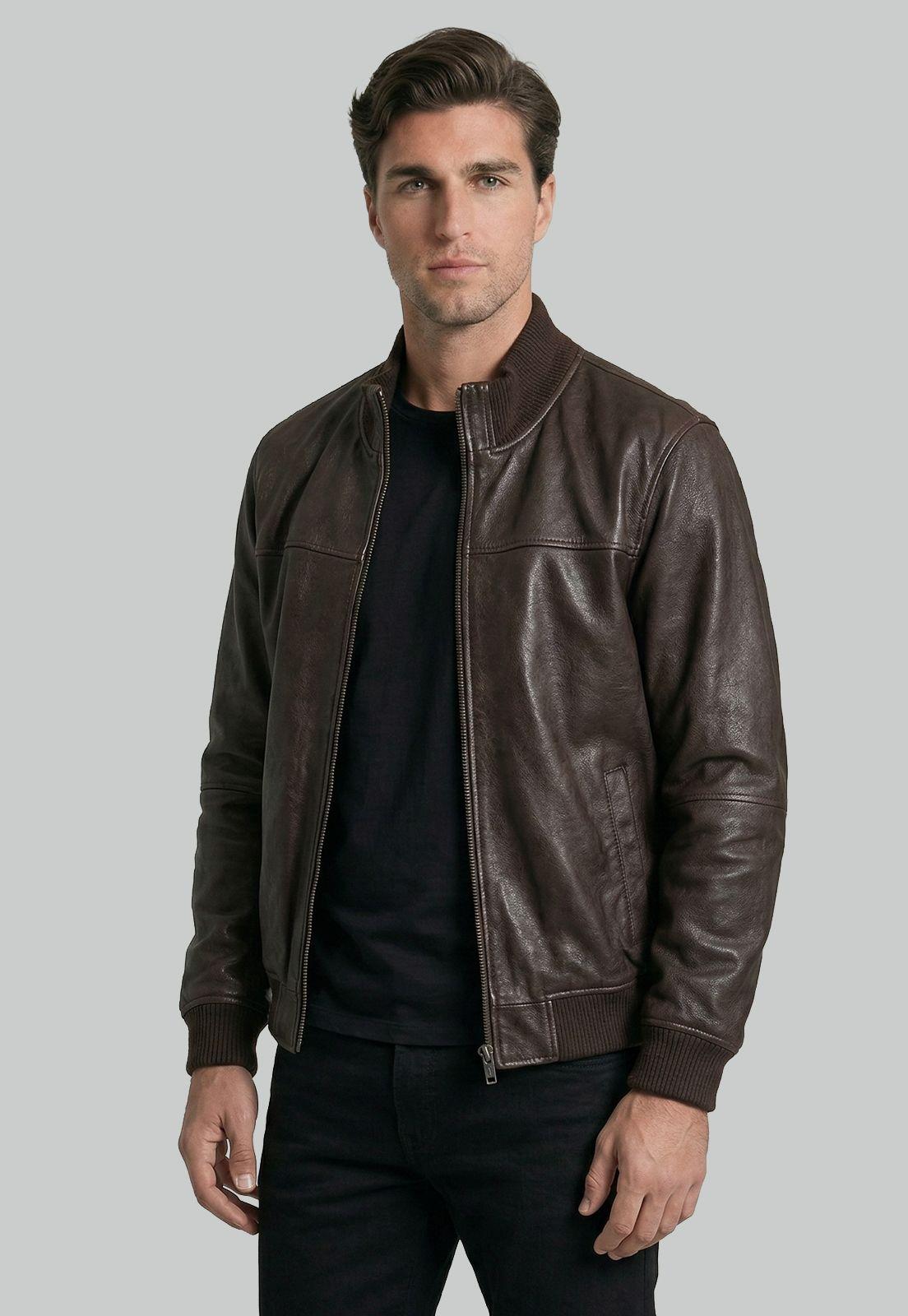 Chaqueta Leather Praga Dk Brown-0