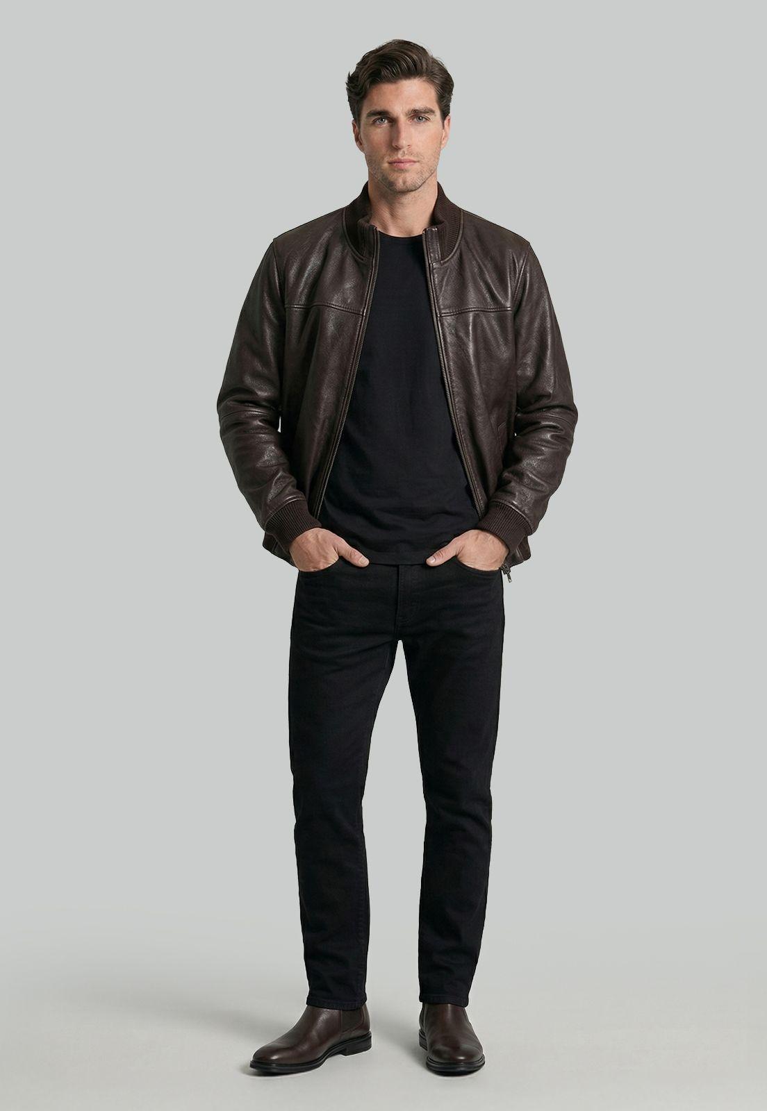 Chaqueta Leather Praga Dk Brown-1