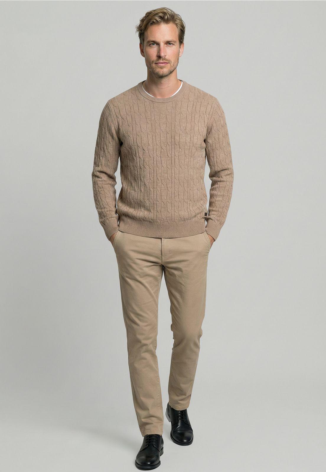 Sweater Leicester Camel Melange-1