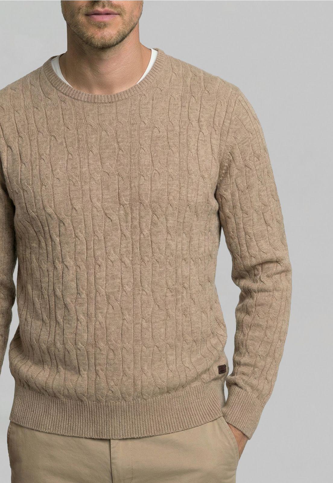 Sweater Leicester Camel Melange-2