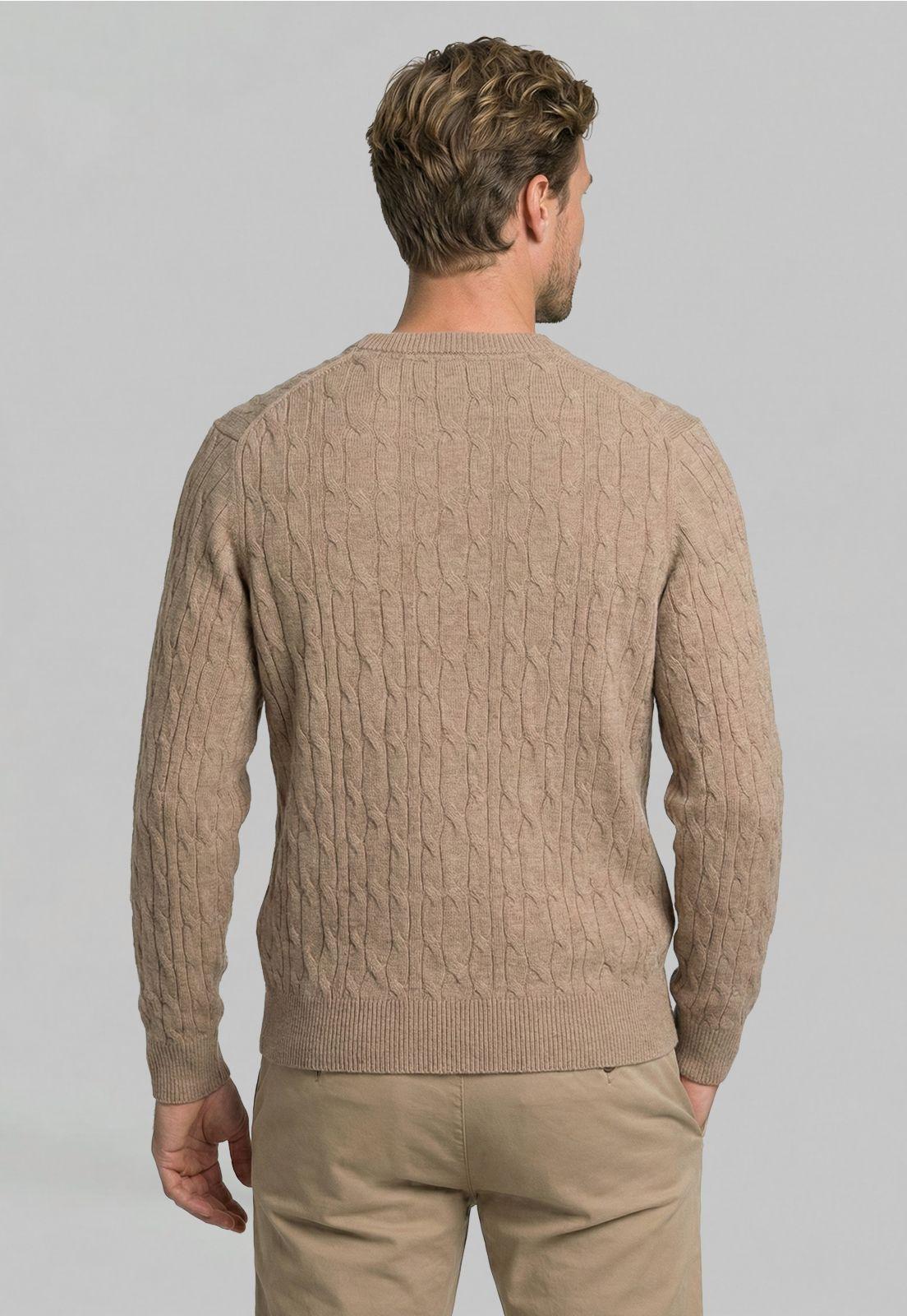Sweater Leicester Camel Melange-3
