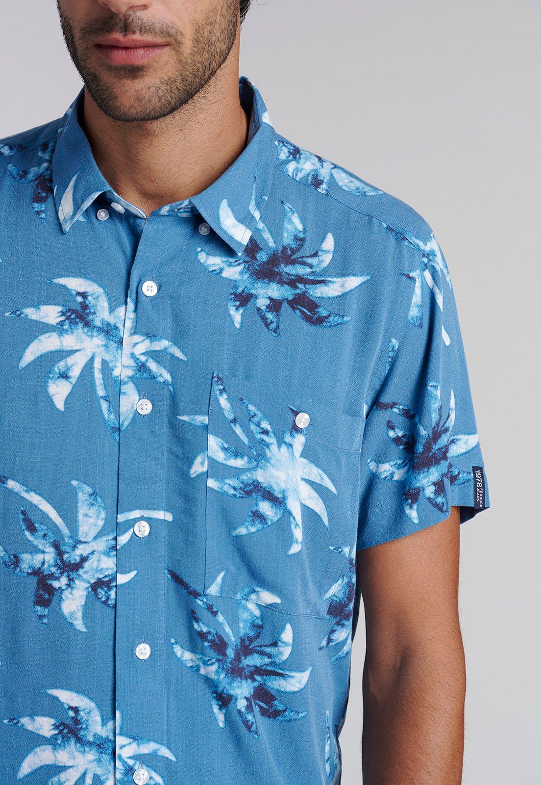 Camisa Estampada Bristol Fj Indigo-2