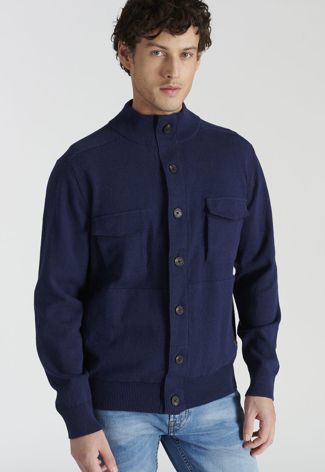 Cardigan Montcada Heritage Navy-4