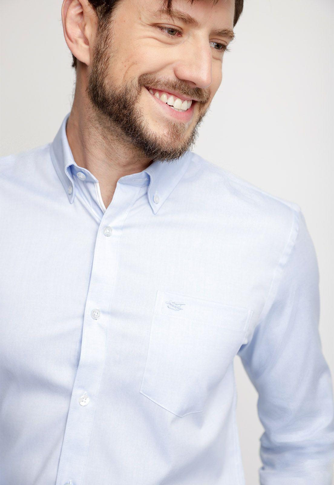 Camisa Oxford F Sky-2