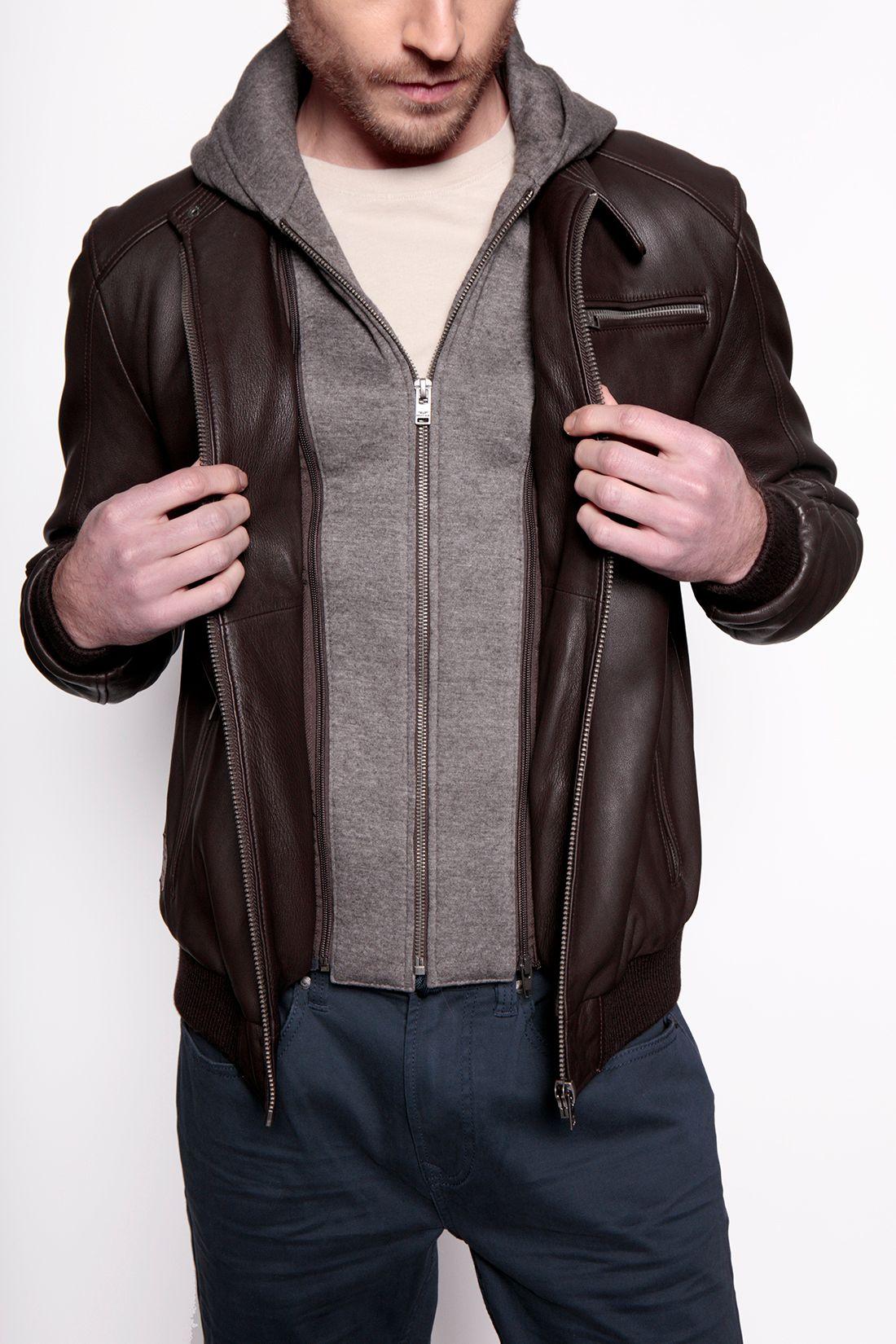 Chaqueta Cuero Dakota Fj Dk. Brown-4