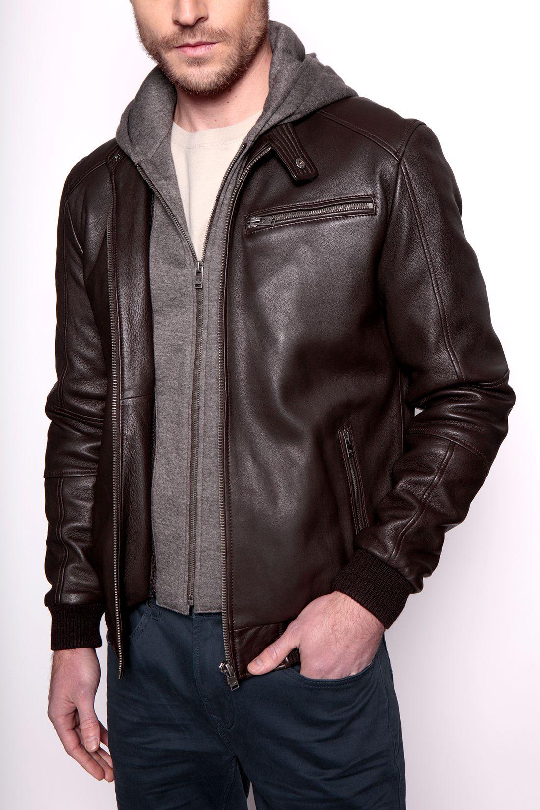 Chaqueta Cuero Dakota Fj Dk. Brown-5