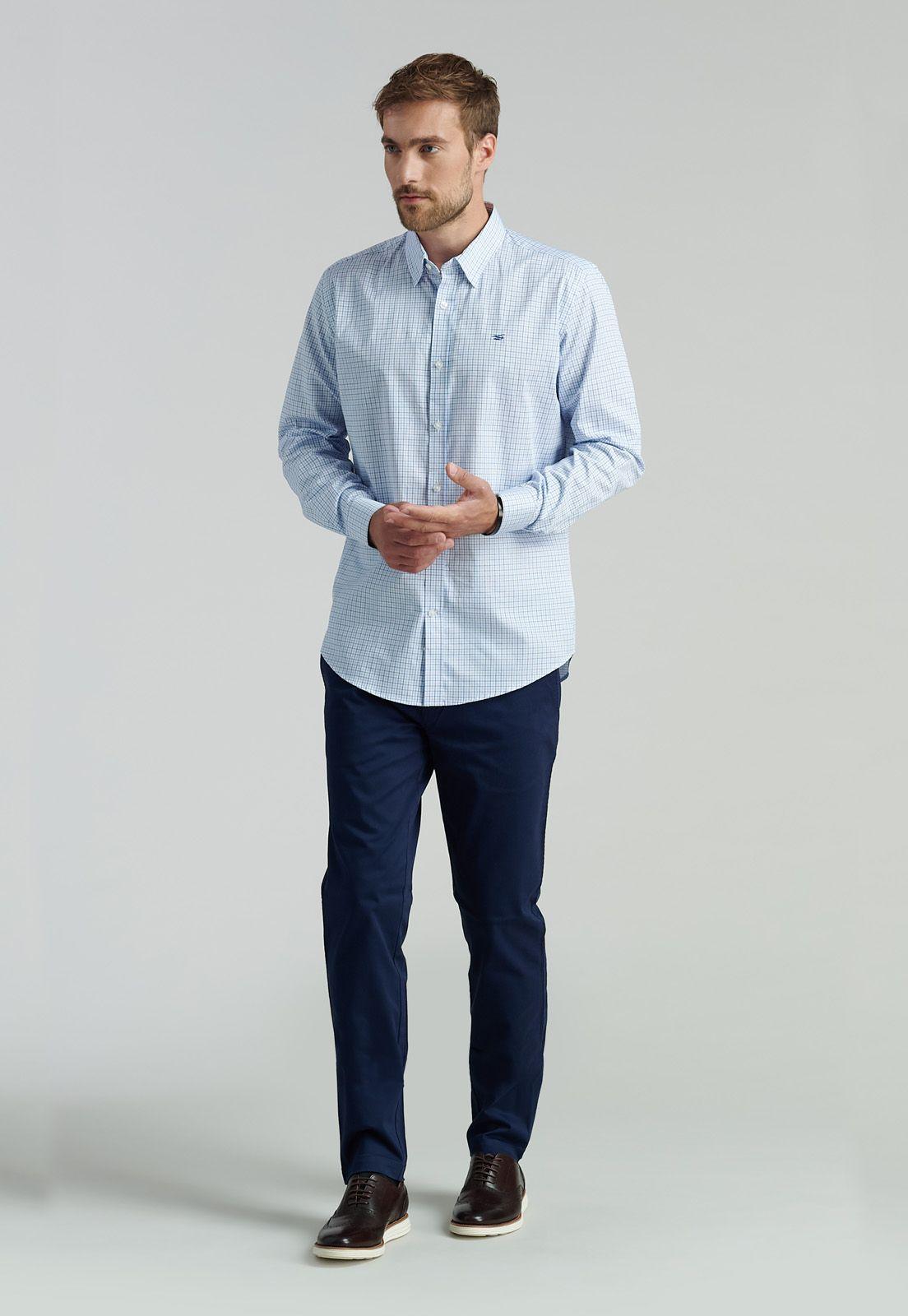 Camisa Boston Smart Casual Blue-1