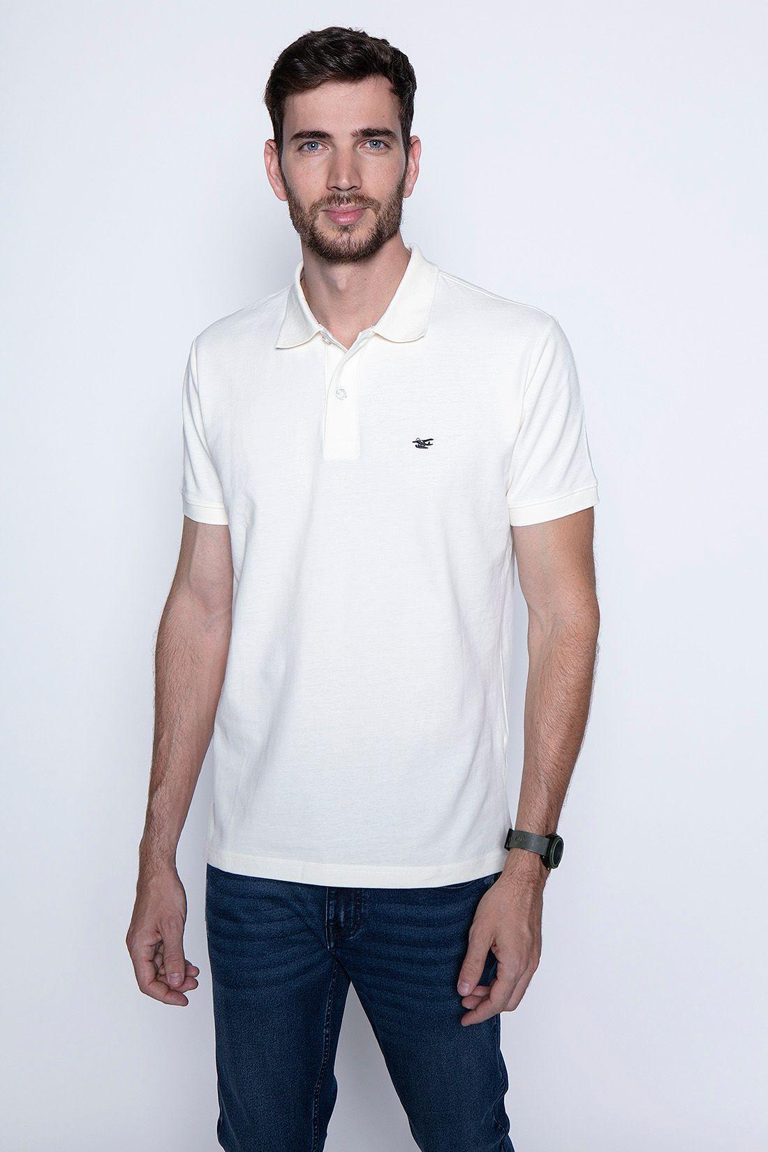 Polera Pique Mc Básica White-0