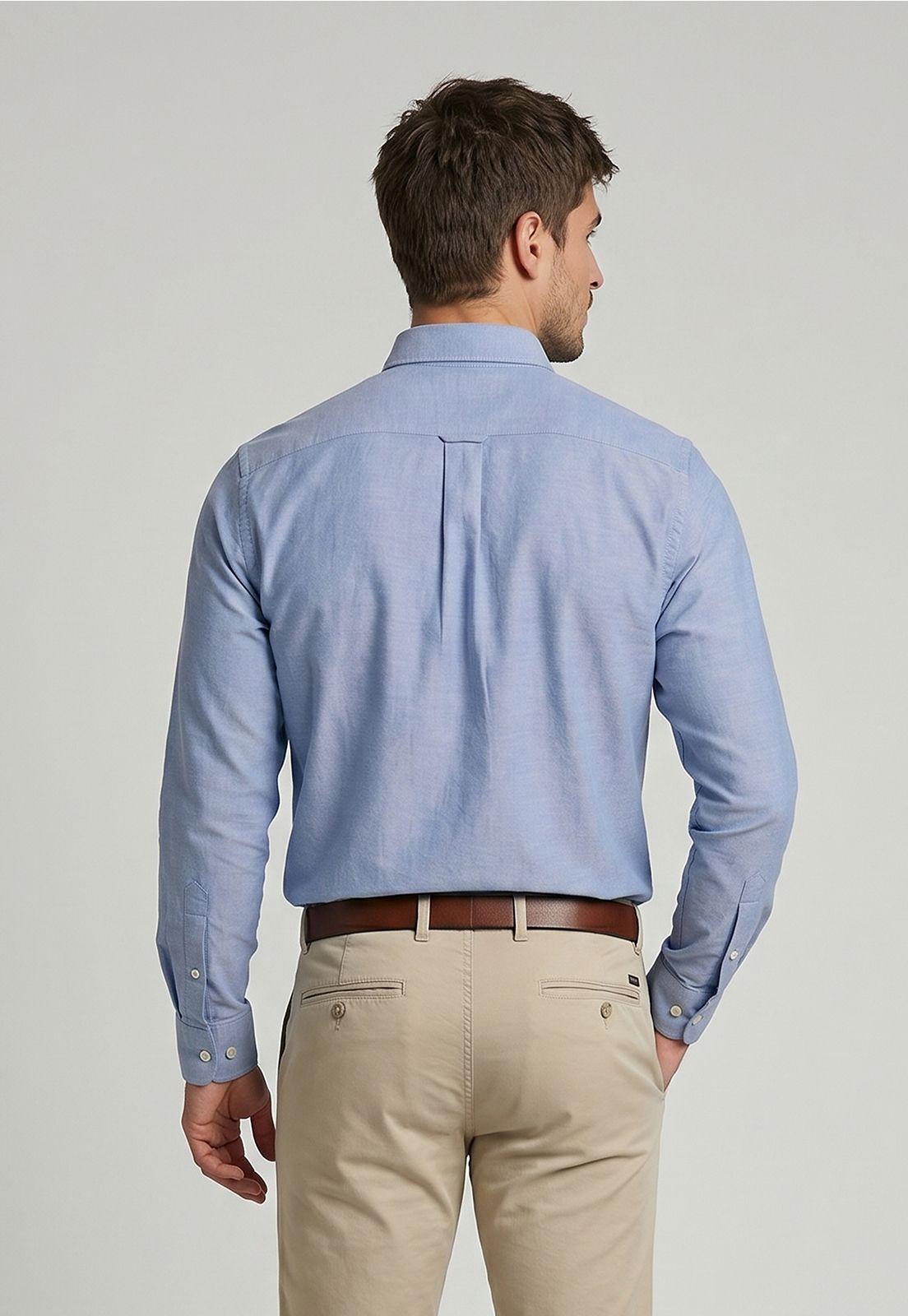 Camisa Oxford Smart Casual Navy-2