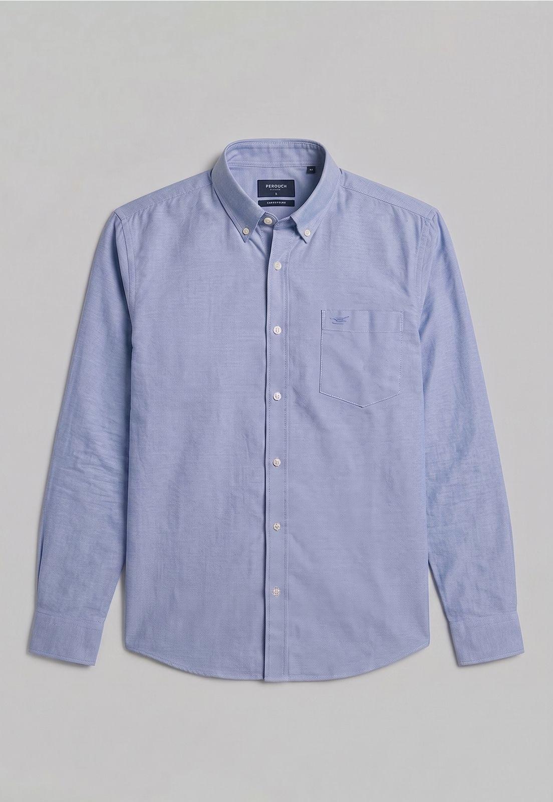 Camisa Oxford Smart Casual Navy-4