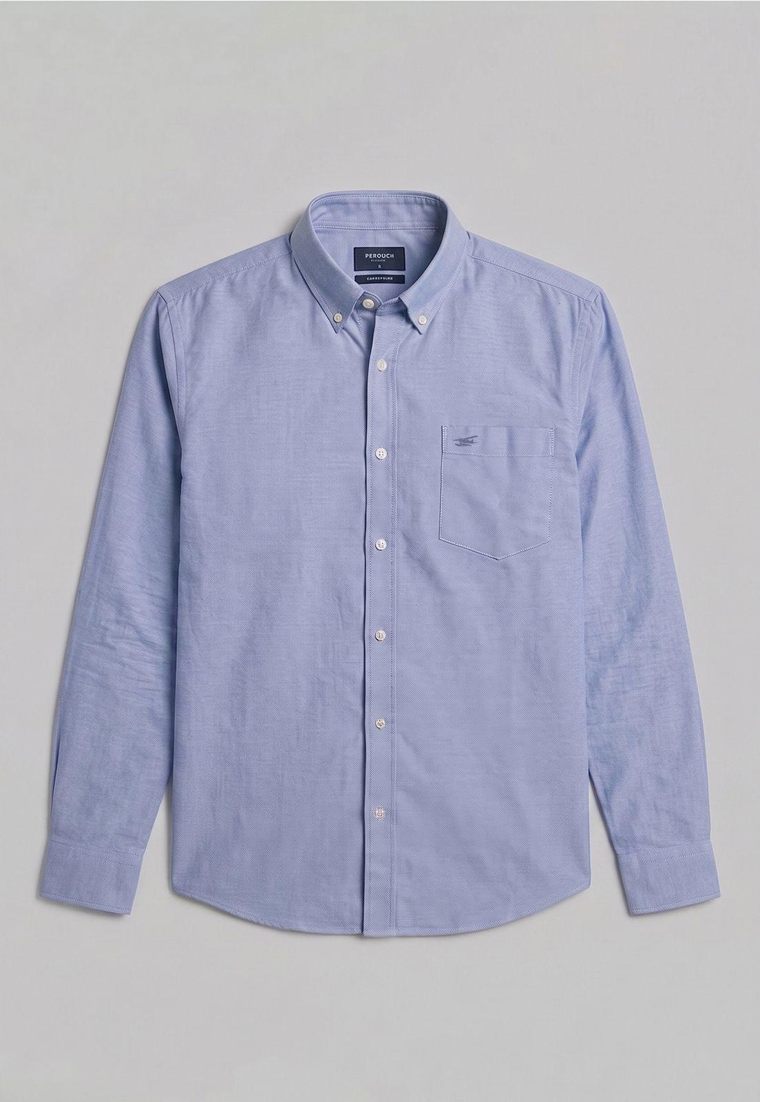 Camisa Oxford Smart Casual Navy-4