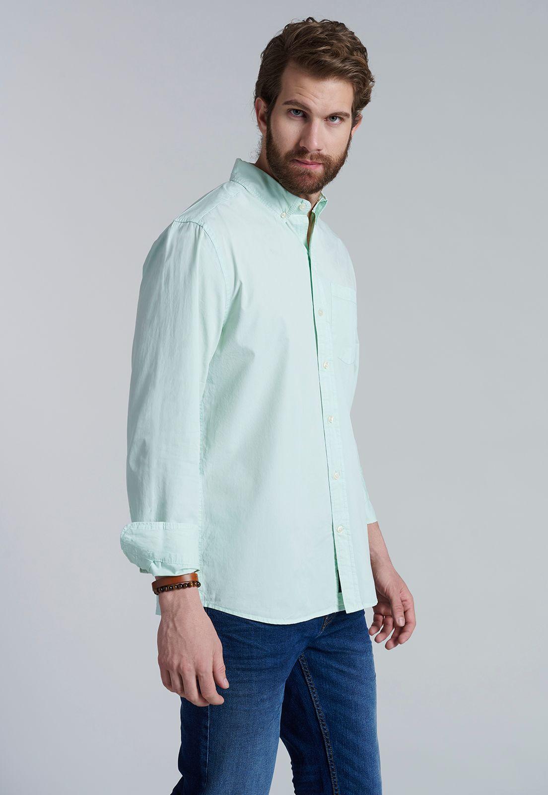 Camisa Garment Dyed Sport Fj Lt Ice-0