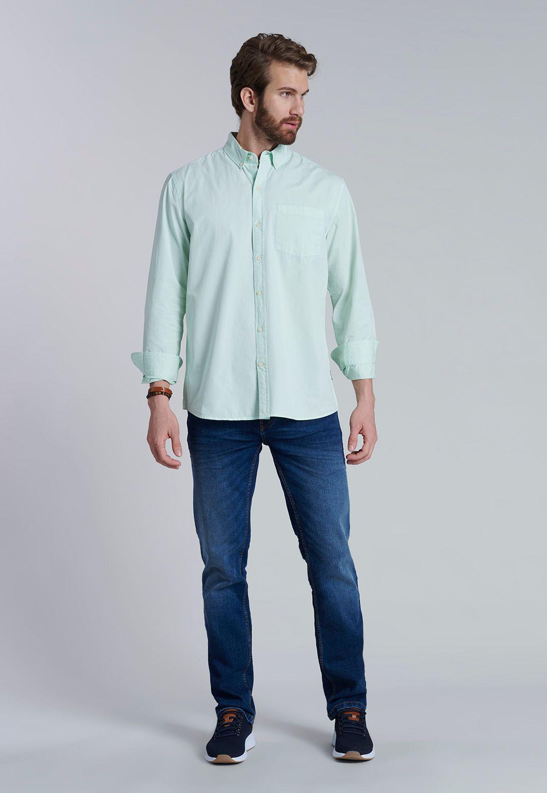 Camisa Garment Dyed Sport Fj Lt Ice-1