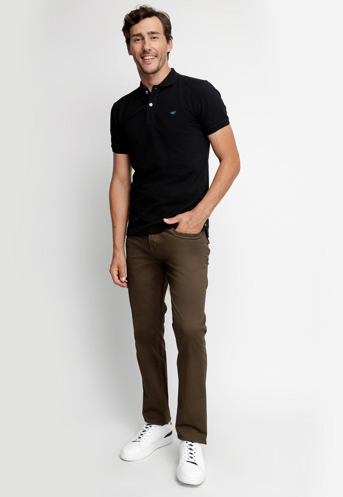 Polera Polo Básica Manga Corta Black-3