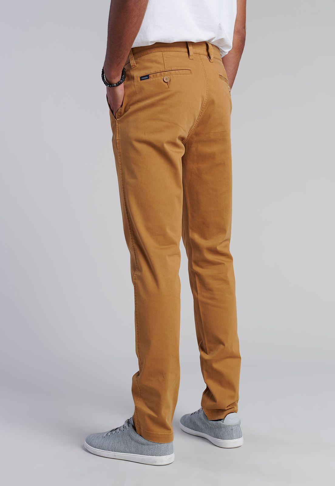 Pantalón Twill Camel Slim /33-3