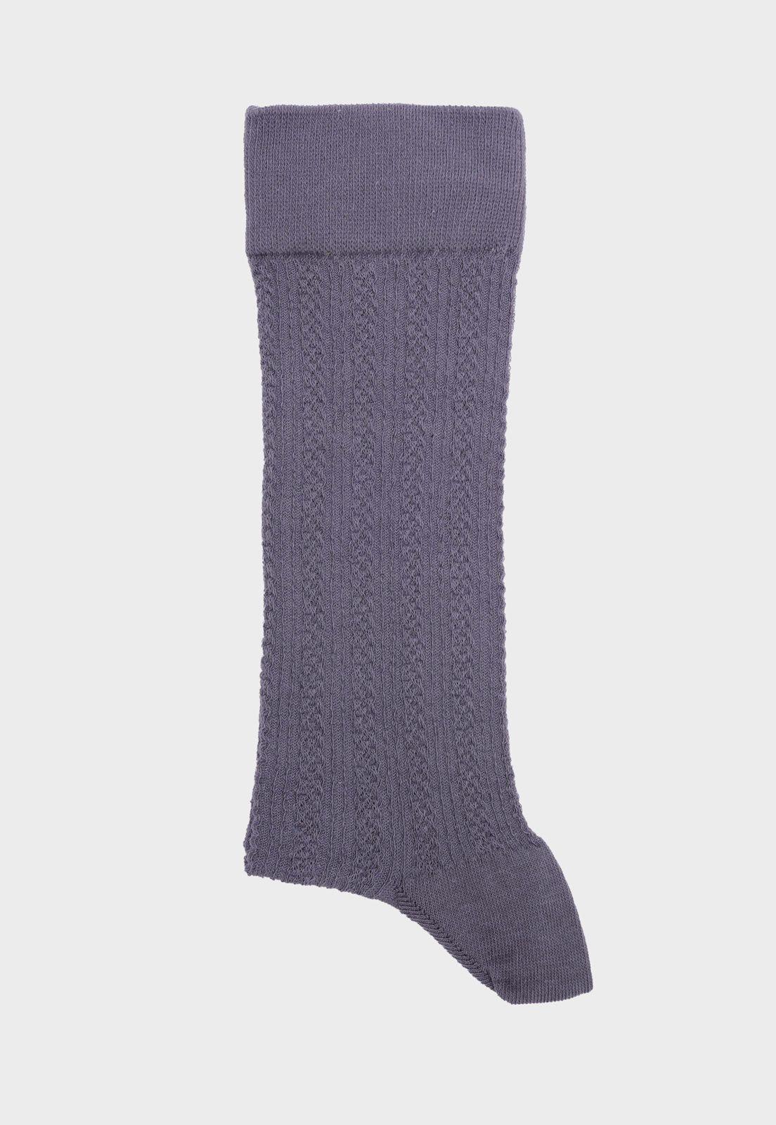 CALCETINES SIR CABLE GREY-1