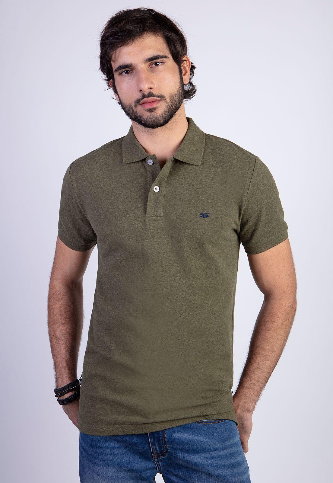 Polera Polo Básica Militar Melange-0