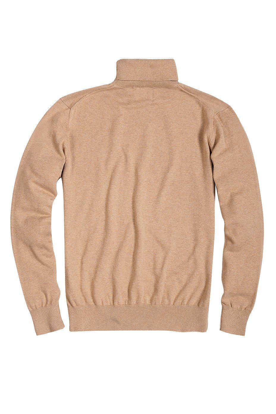 Sweater Smart Casual Turtle Neck Beige Melange-2
