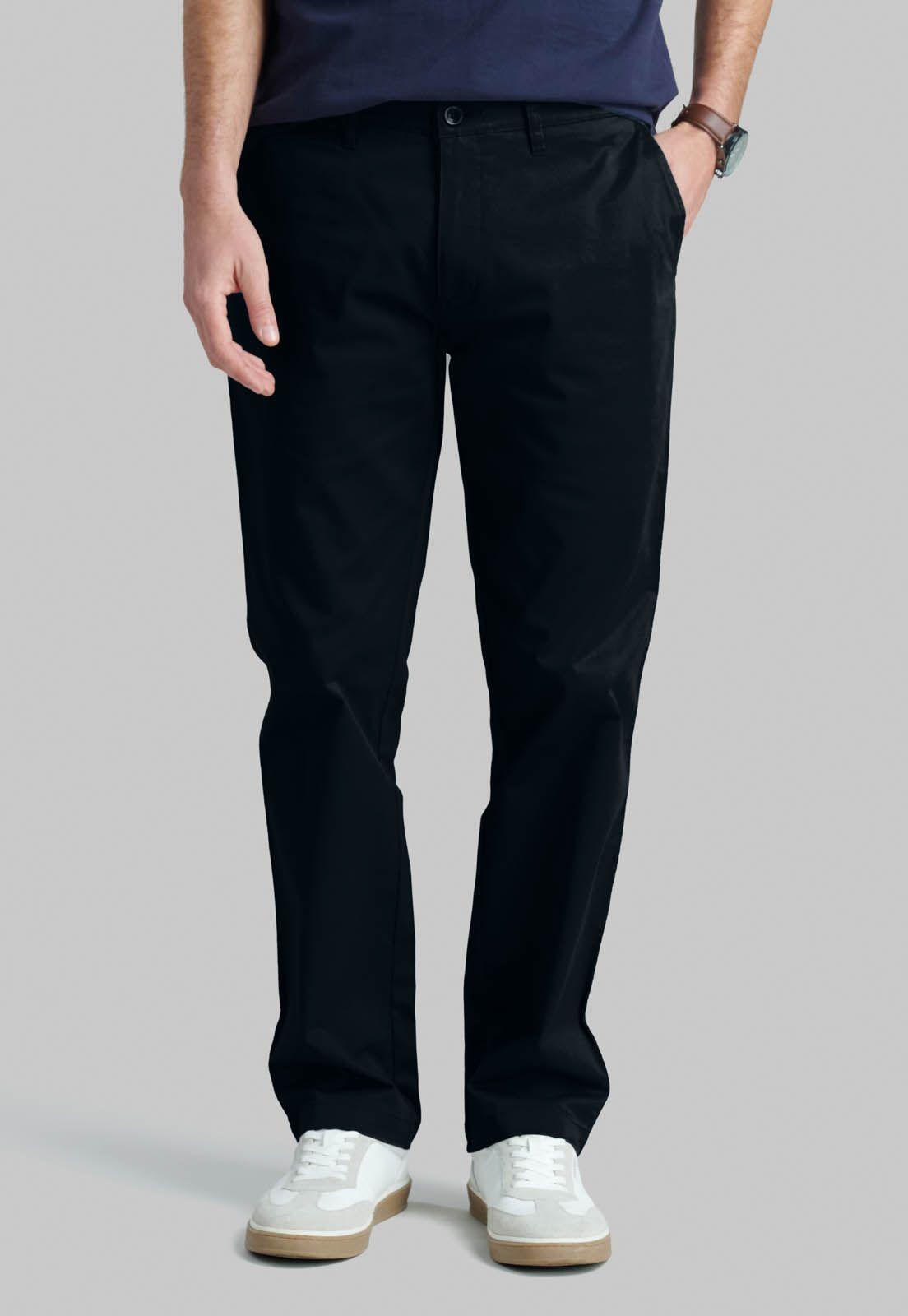 Pantalón Black Twill Without Pleats Business-0