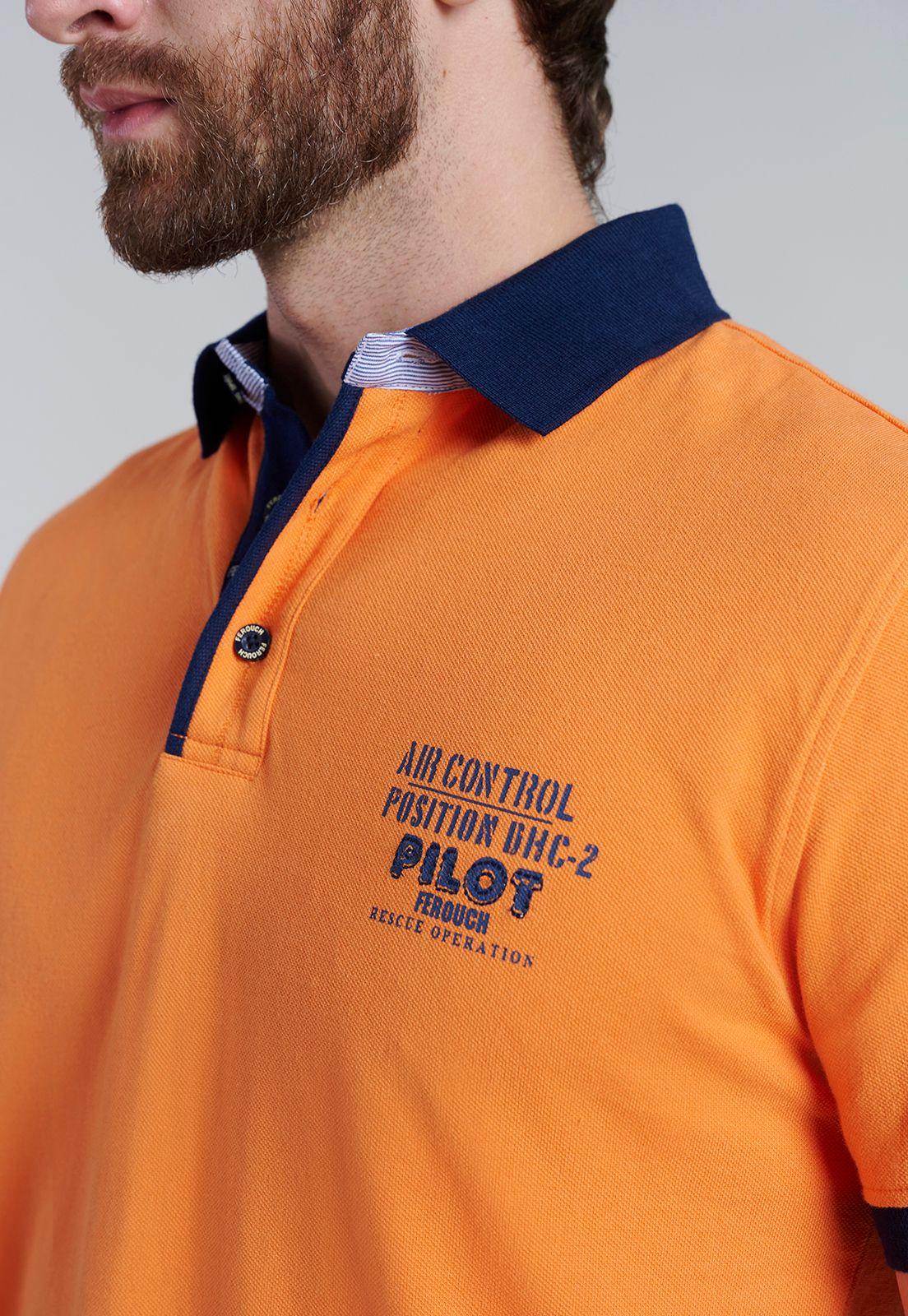 Polera Polo Denver Orange-2