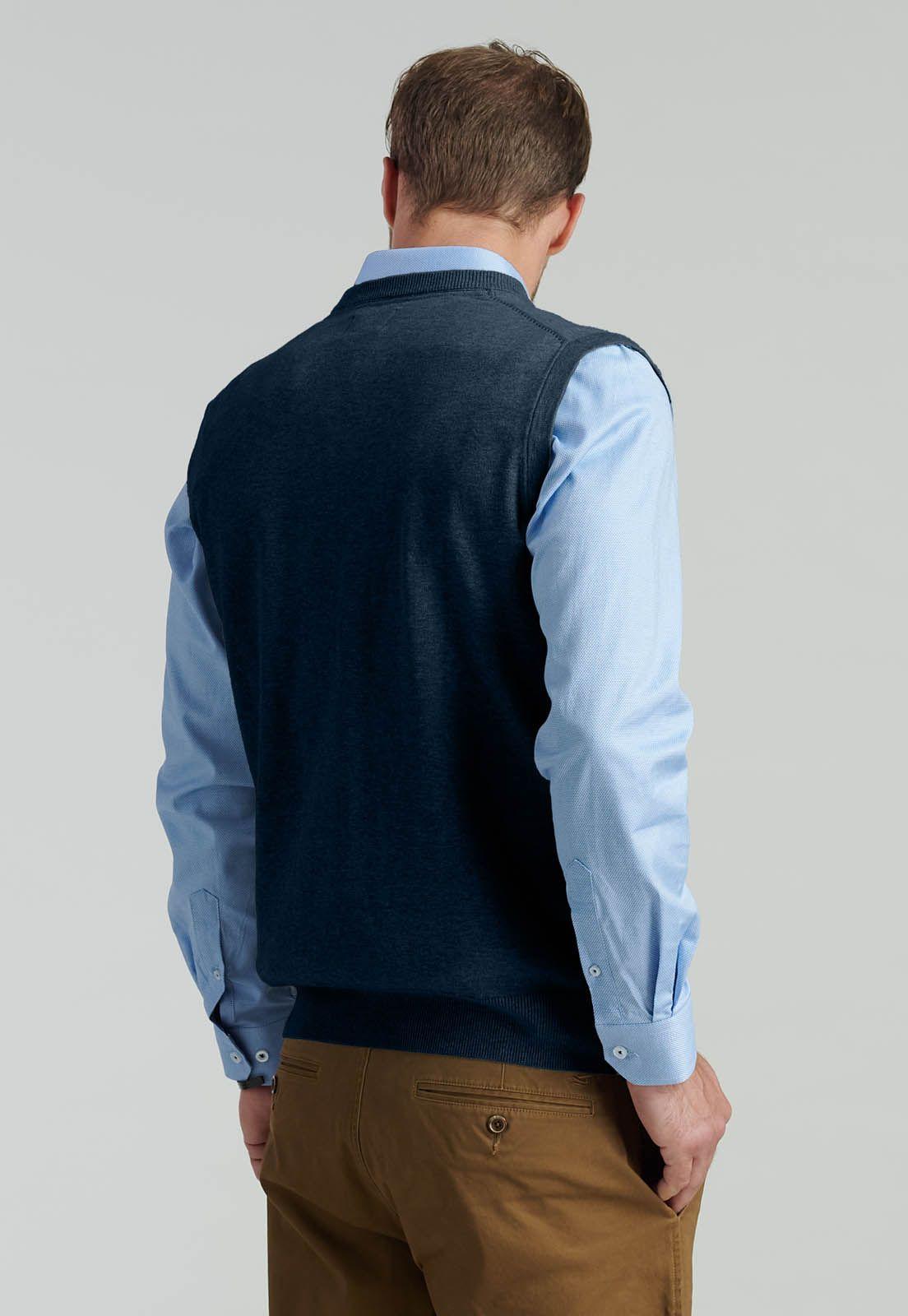 Sweater Smart Casual Sleeve Business Navy-3