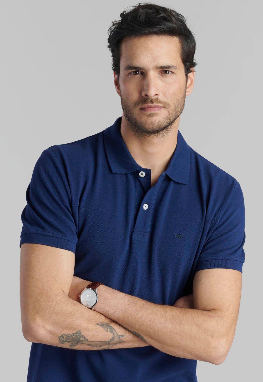 Polera Pique Básica Fr Blue-2