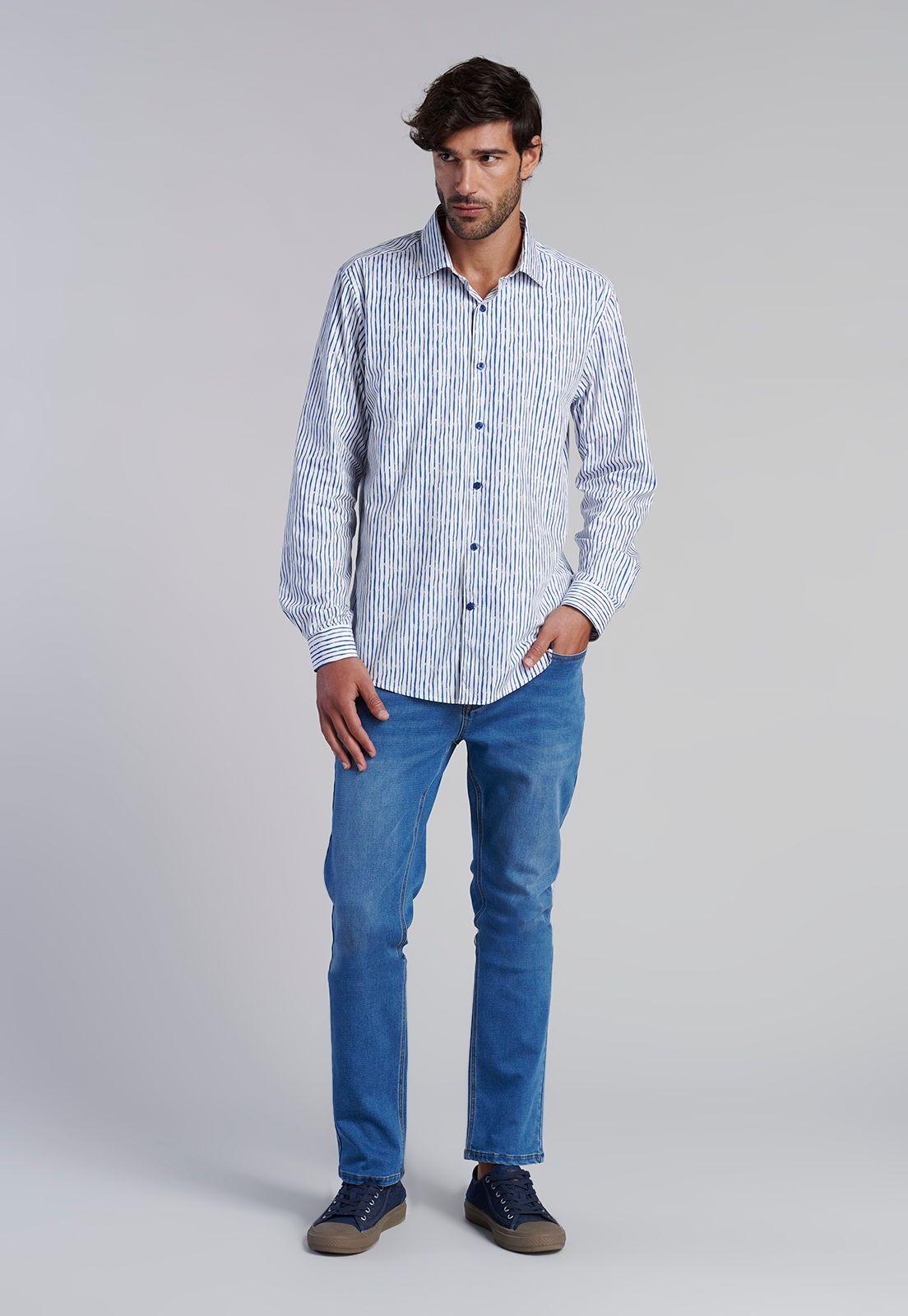 Camisa Estampada Aqua Fj Blue-1