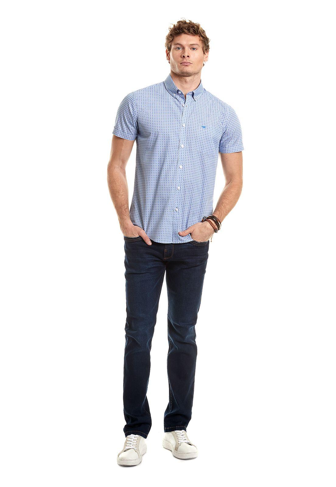 Camisa Estampada Lousiana F Blue-1