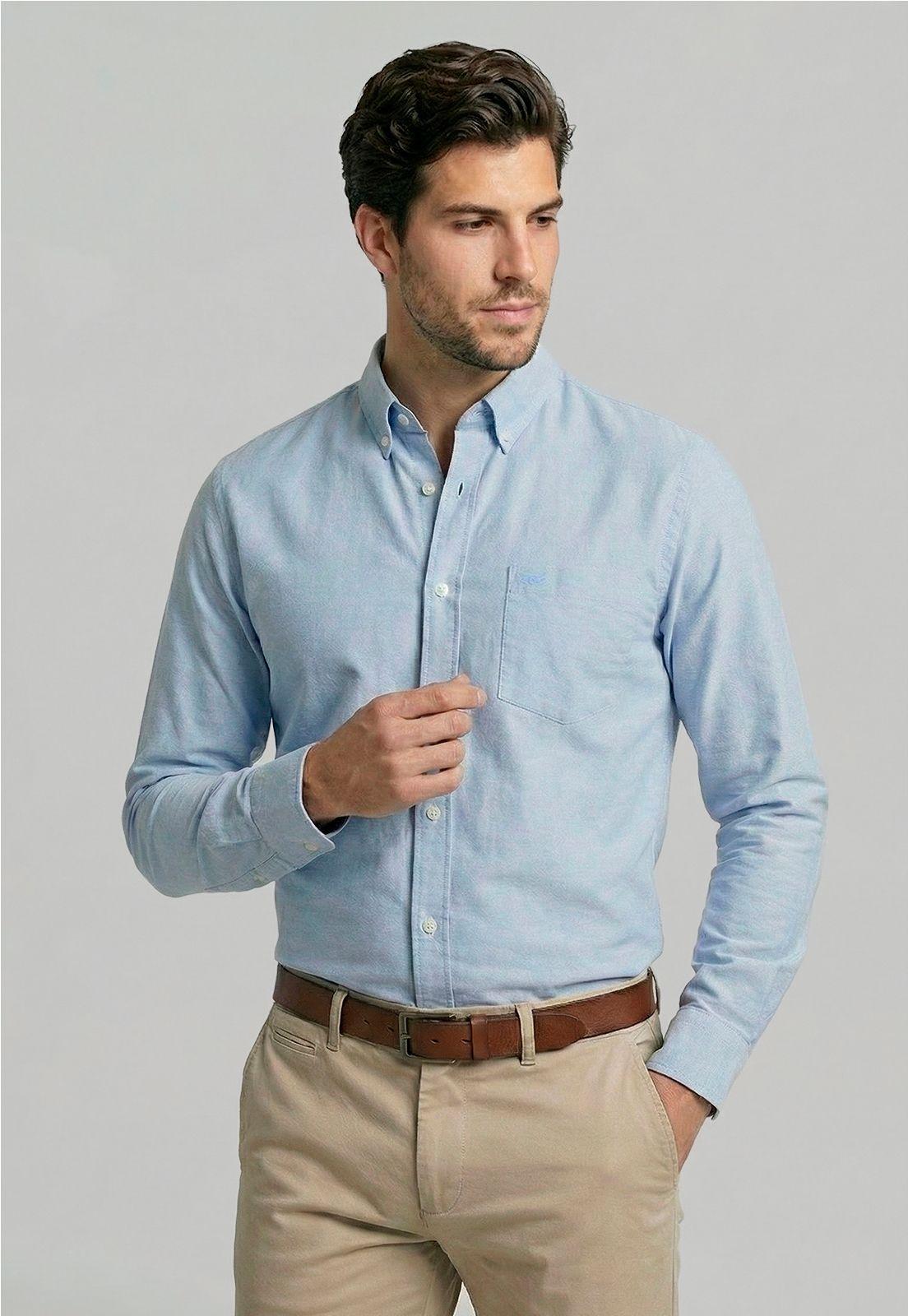 Camisa Oxford Sky Smart Casual-0