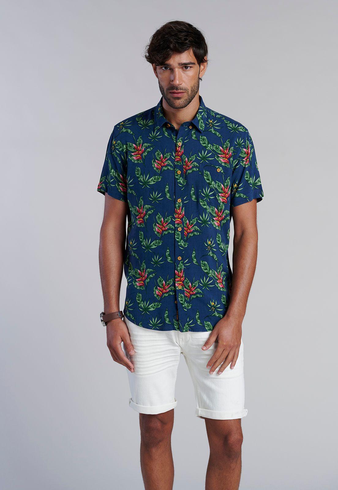 Camisa Estampada Dublin Fj Navy-0