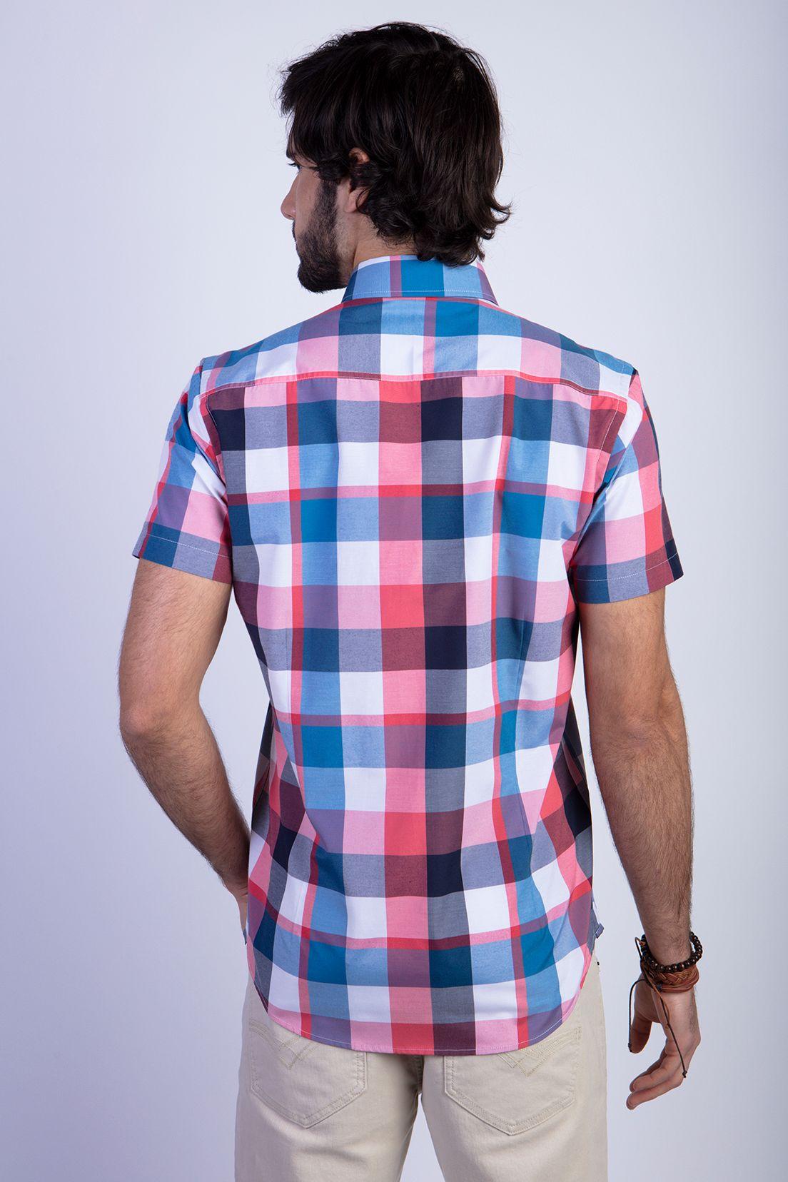 Camisa Checkered Nevada Fj Coral-1