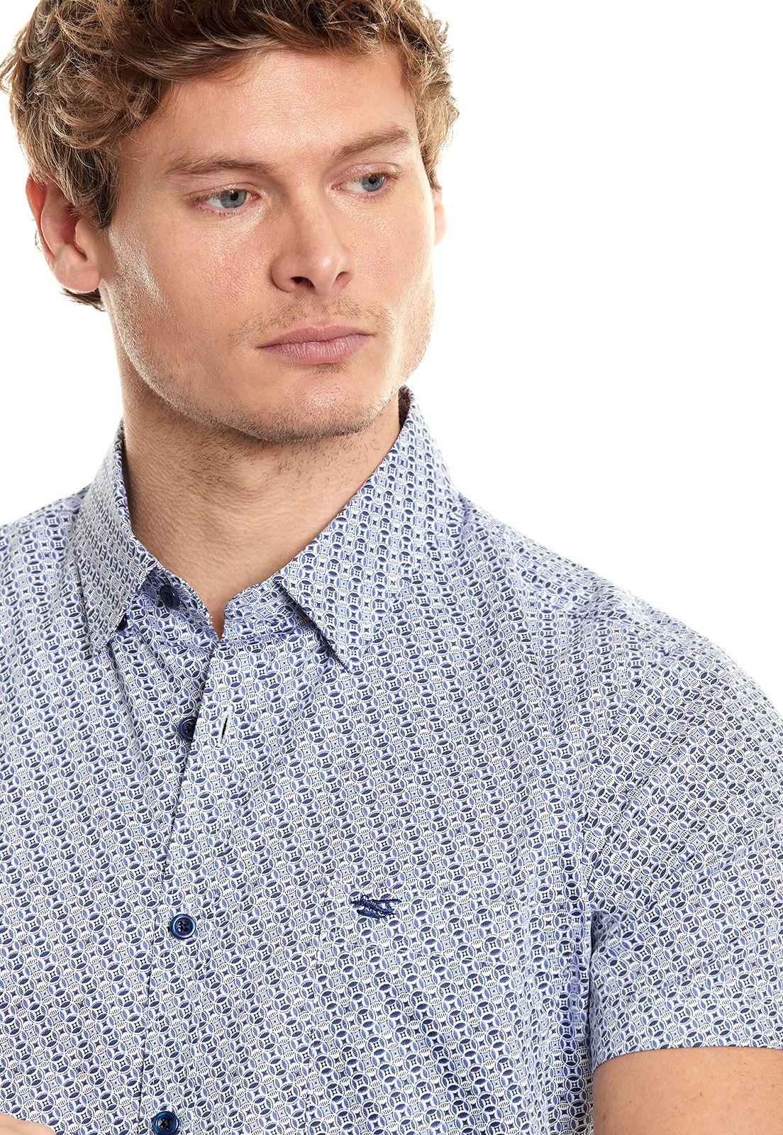 Camisa Estampada Los Angeles F Blue-3