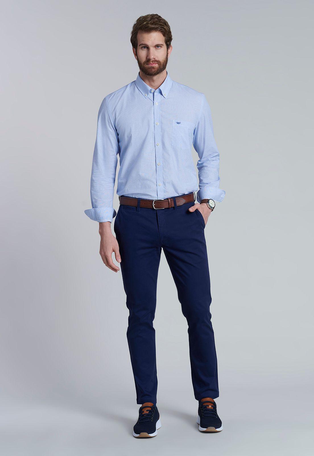 Camisa Mini Check Houston Sc Blue-1