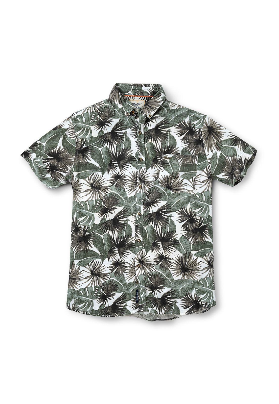 Camisa Manga Corta Estampada Michigan Fj Green-4